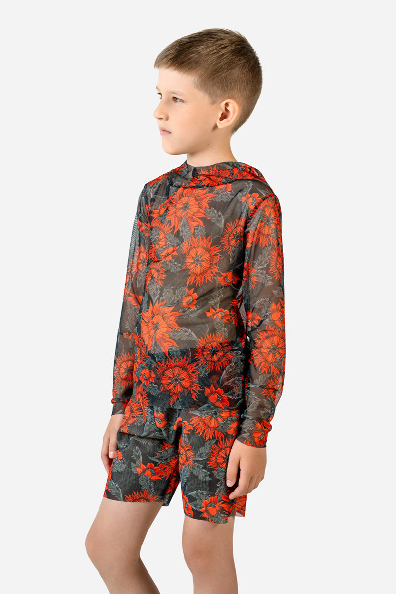 Kids' Beach Shorts “The Sun Orange”