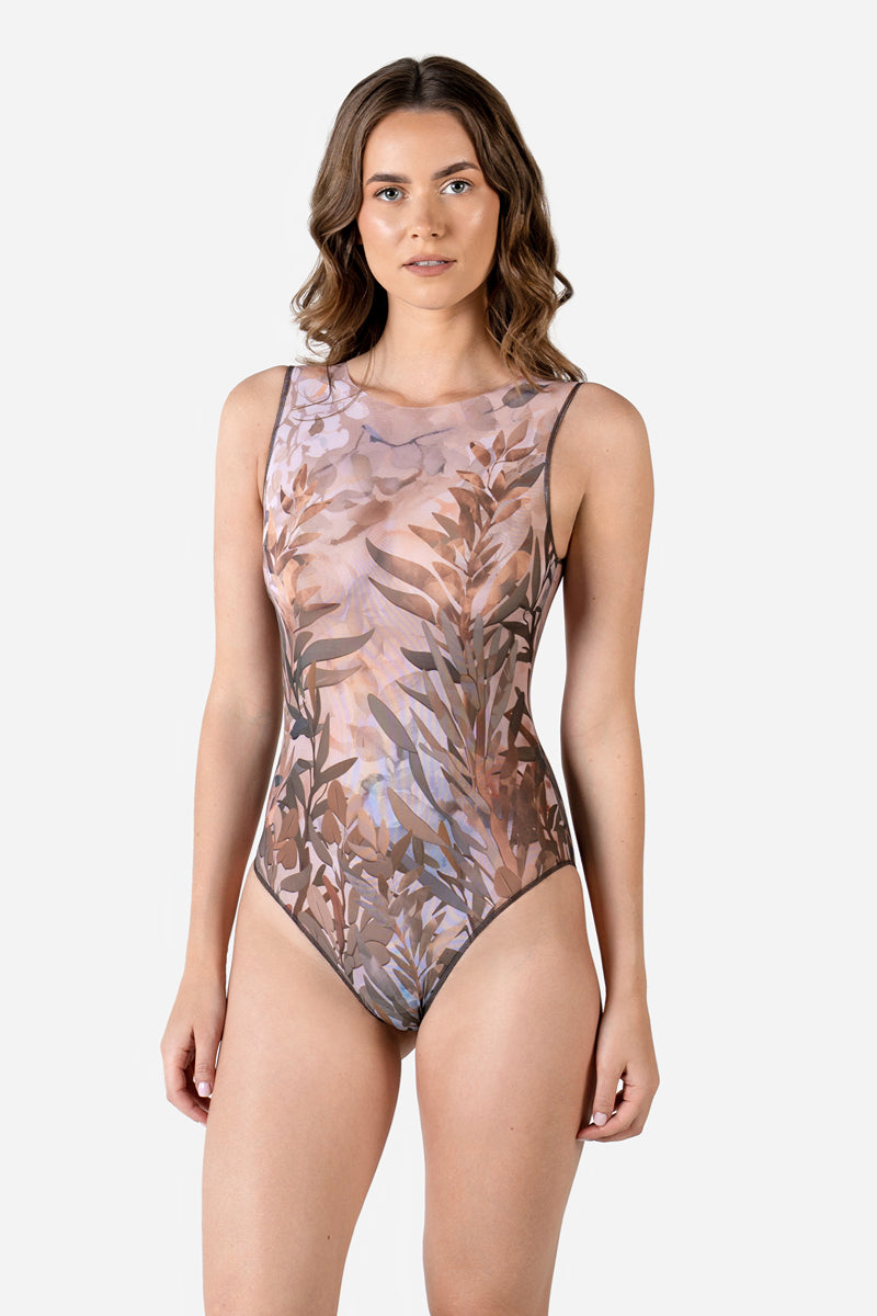 One-piece Sleeveless Swimsuit “Olives”