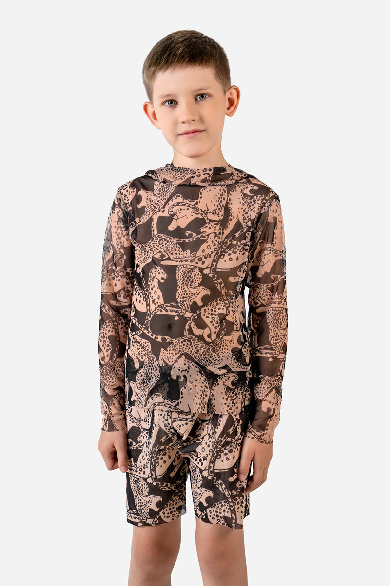 Kids' Closed Back Swimsuit “Wild Cat”