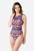 One-piece Sleeveless Swimsuit “Medieval Gray”