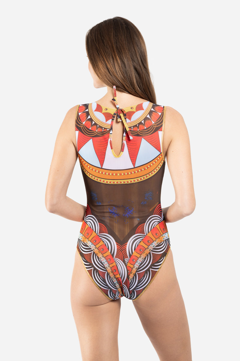 One-piece Sleeveless Swimsuit “Africa”