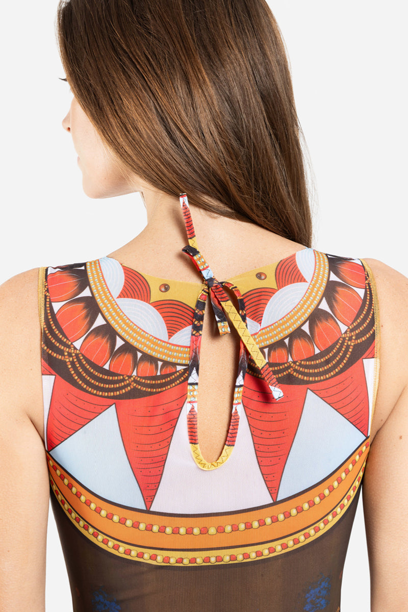 One-piece Sleeveless Swimsuit “Africa”