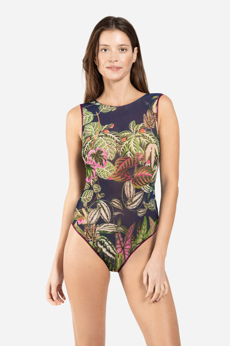 One-piece Sleeveless Swimsuit “Botanicum”