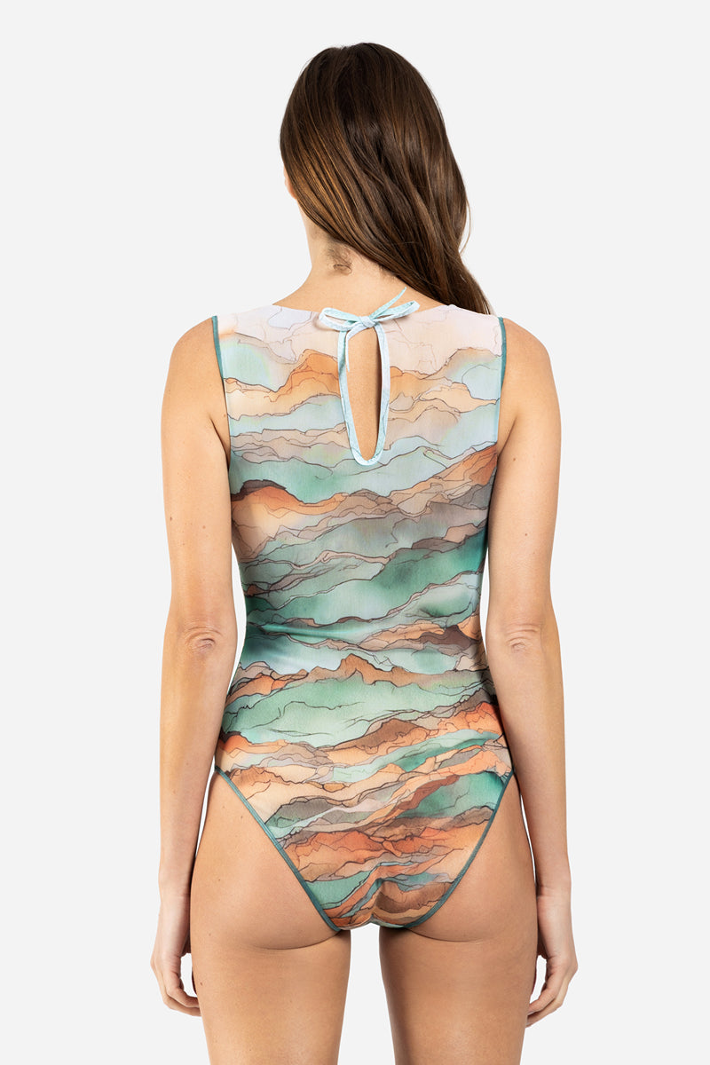 Zipper Swimsuit with Sleeves “Taghazout”
