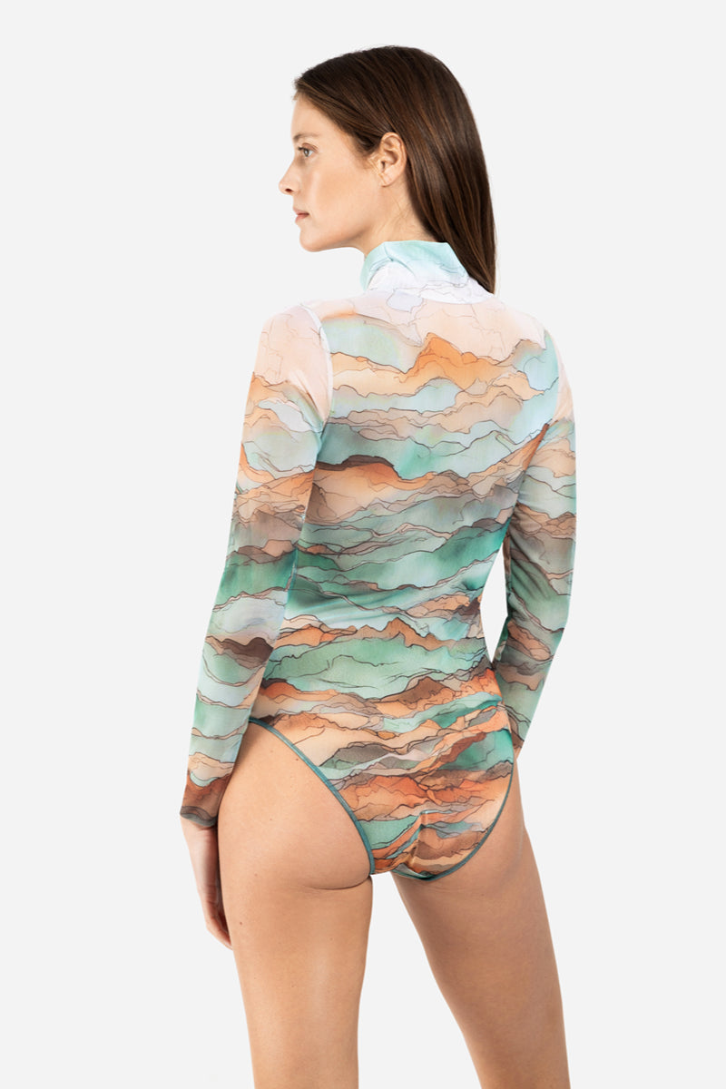 Zipper Swimsuit with Sleeves “Taghazout”