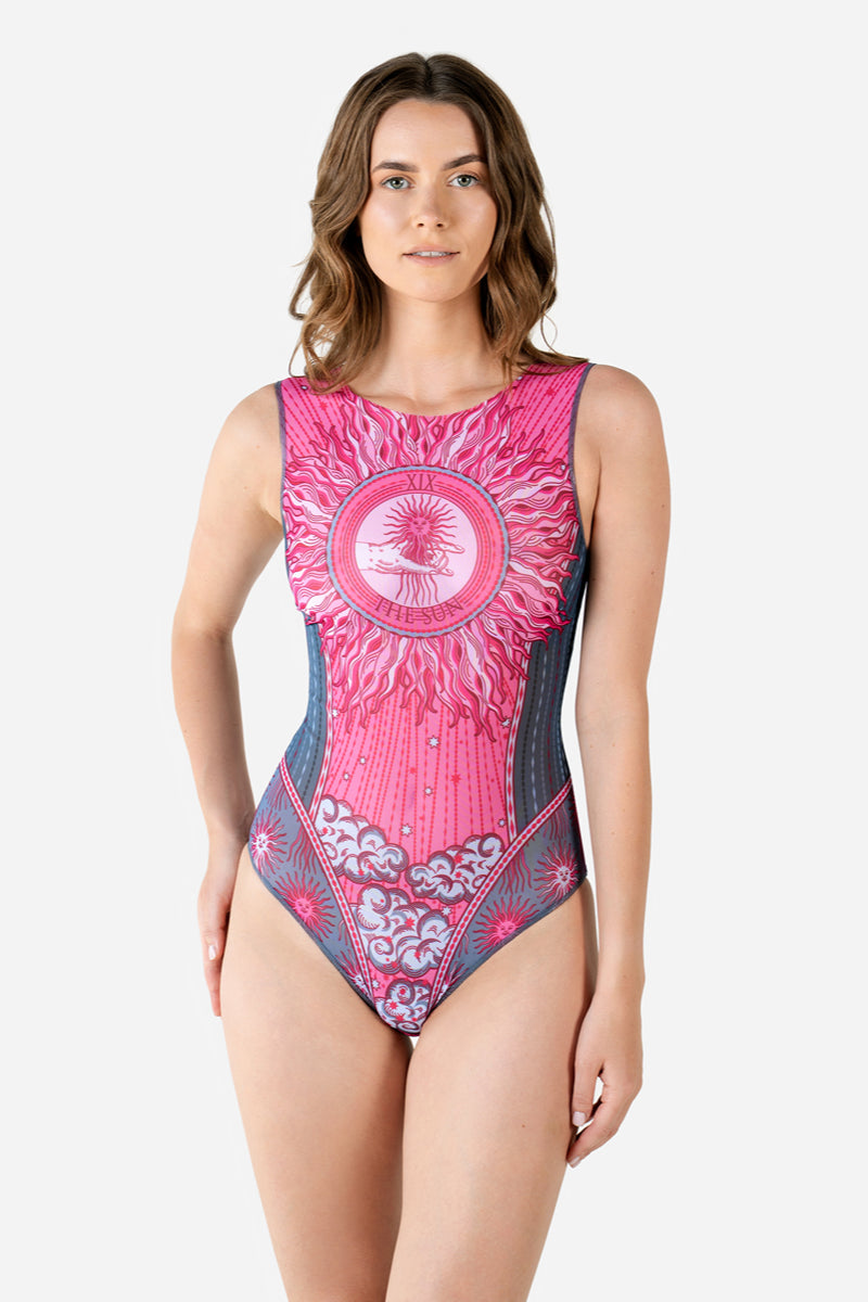 One-piece Sleeveless Swimsuit “The Sun Gray”