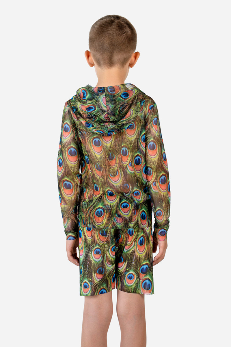 Kids' Beach Shorts “Peacock Mayura”