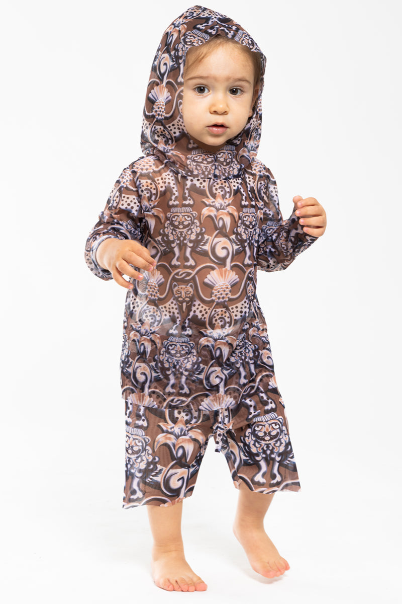 Kids' Beach Shorts “Medieval Brown”