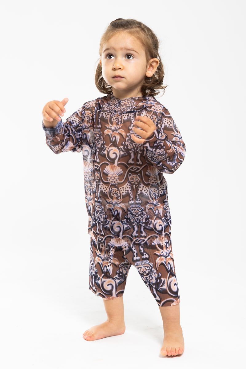 Kids' Beach Shorts “Medieval Brown”