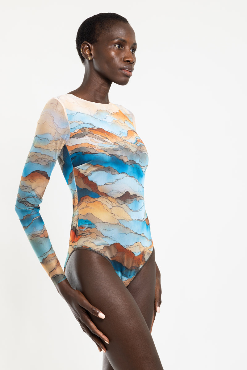 Zipper Swimsuit with Sleeves “Anza”