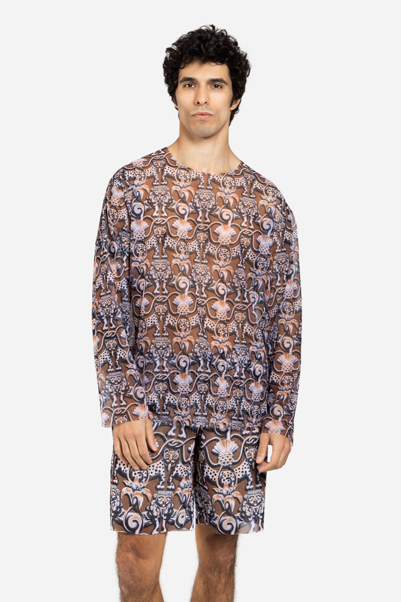 Camiseta de playa para hombre "Marrón medieval"