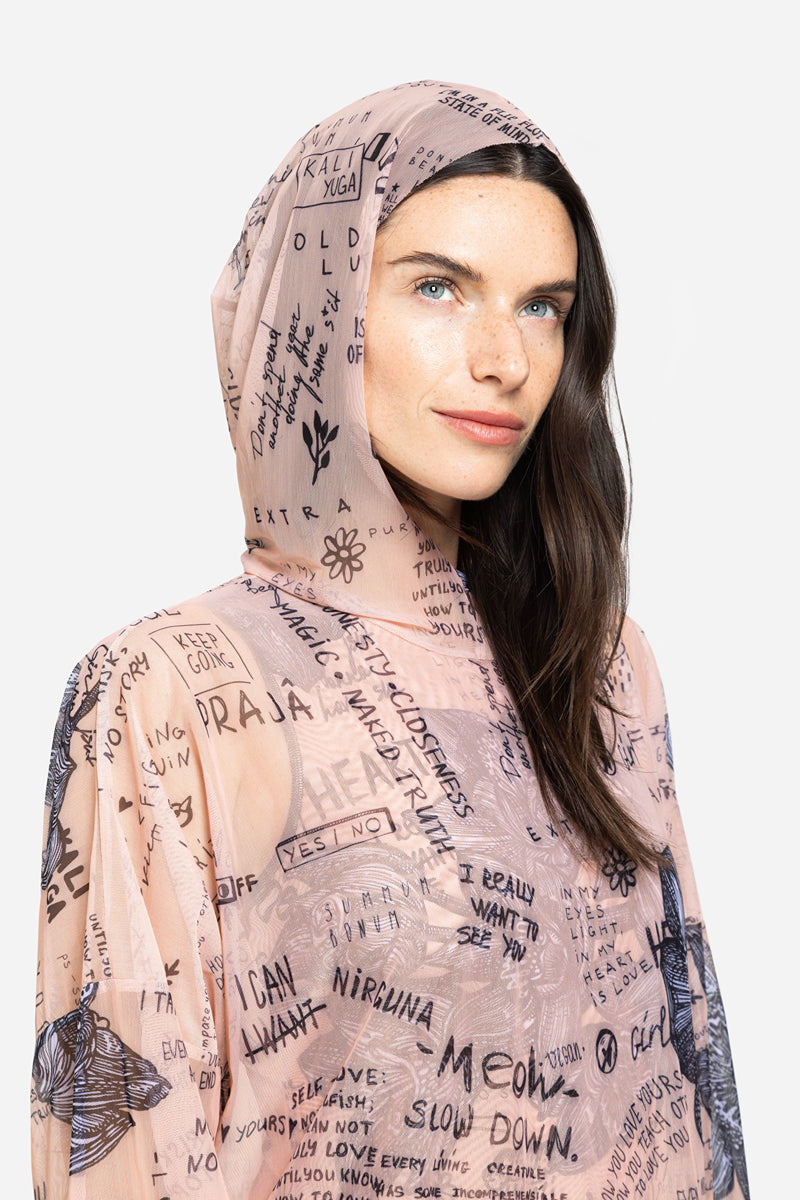 Oversize T-shirt with Hood “Nude Body-Art”