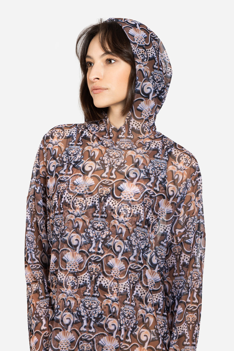 Oversize T-shirt with Hood “Medieval Brown”