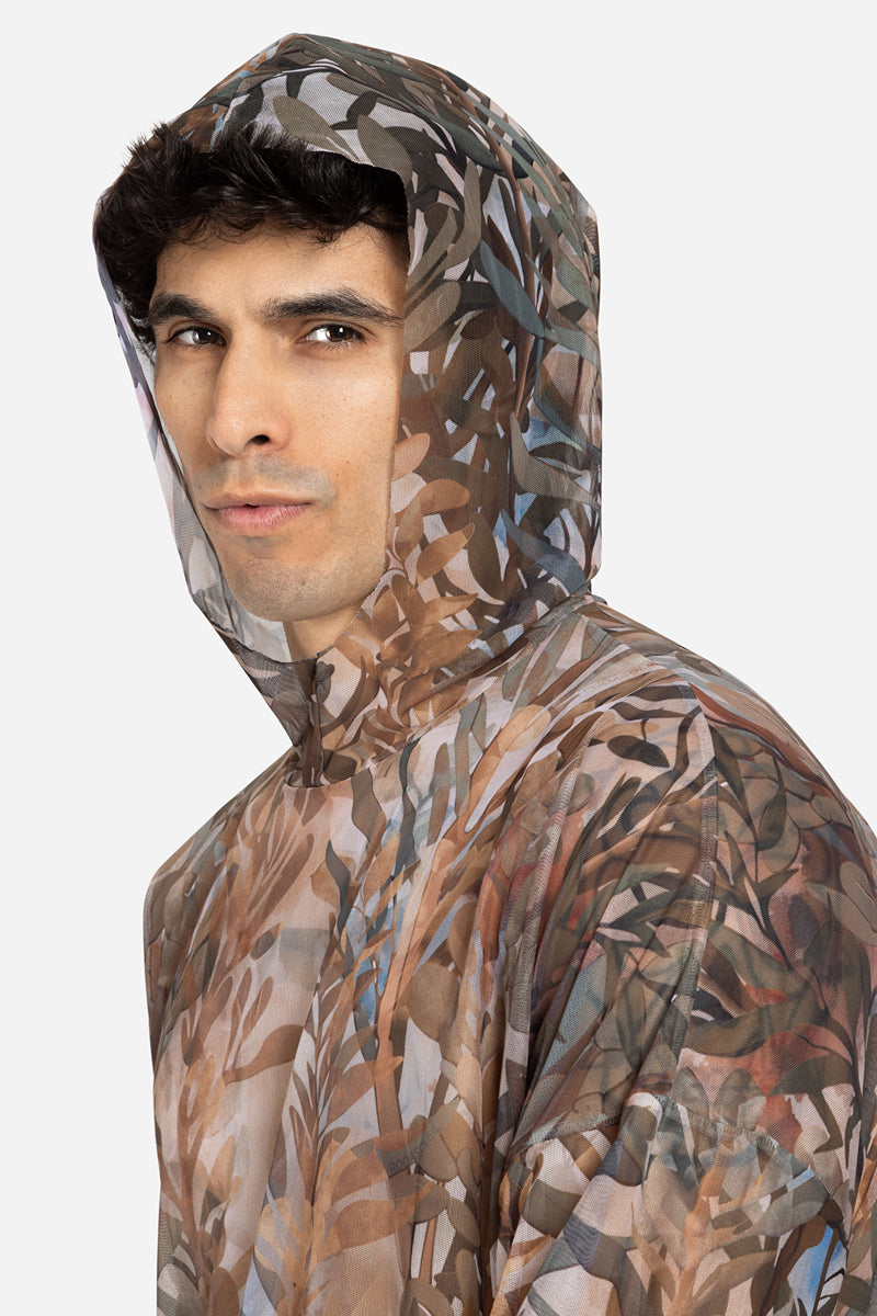 Men's Beach T-shirt with Hood “Olives”