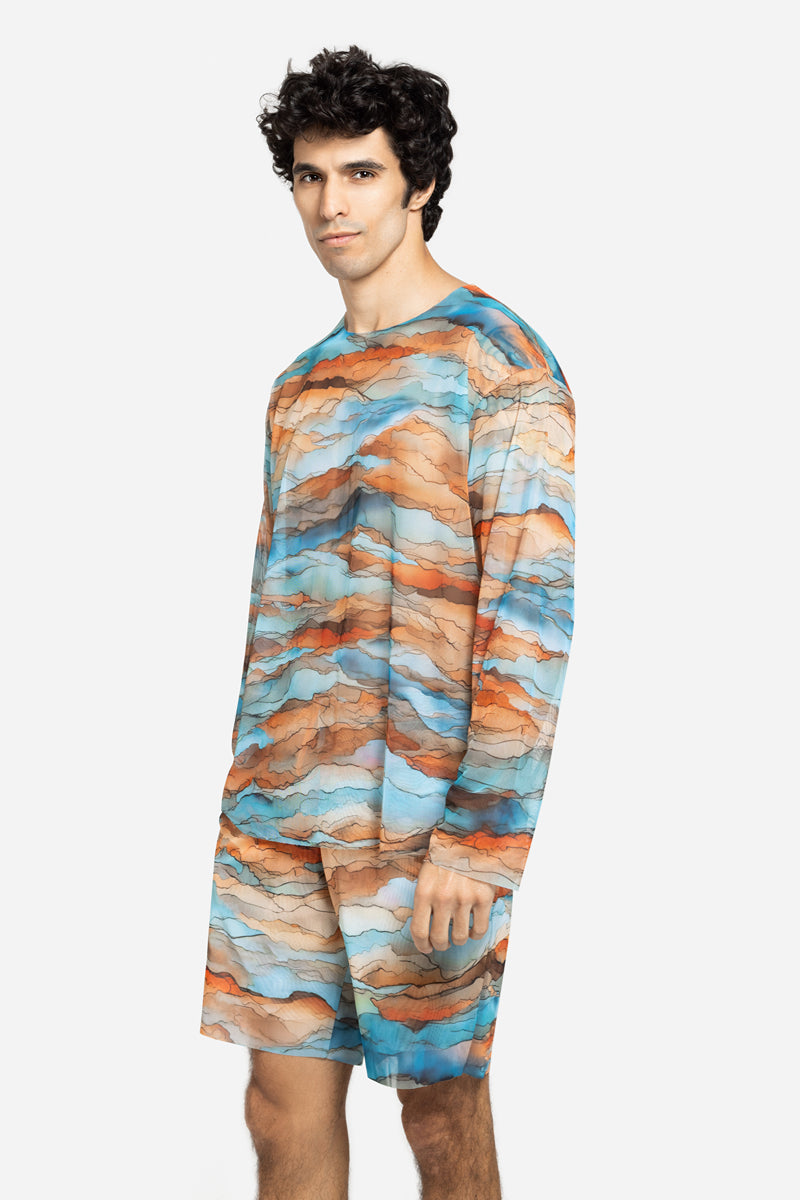 Men's Beach T-shirt with Hood “Anza”