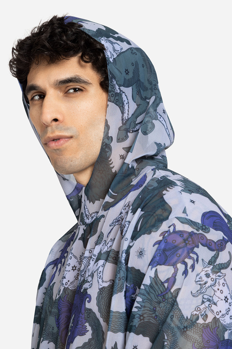 Men's Beach T-shirt with Hood “Moon Dust”