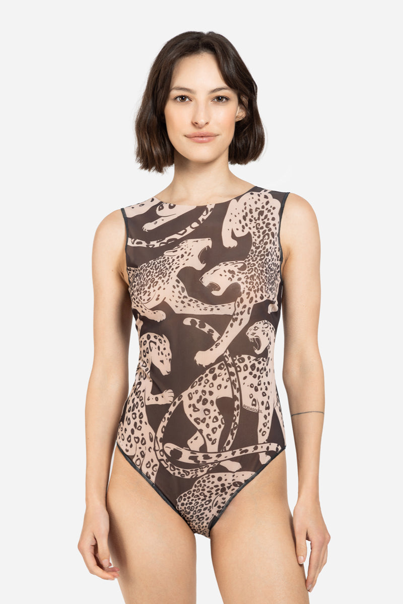 Kids' Beach T-shirt with Hood “Wild Cat”