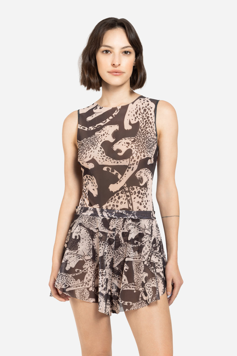 One-piece Sleeveless Swimsuit “Wild Cat”