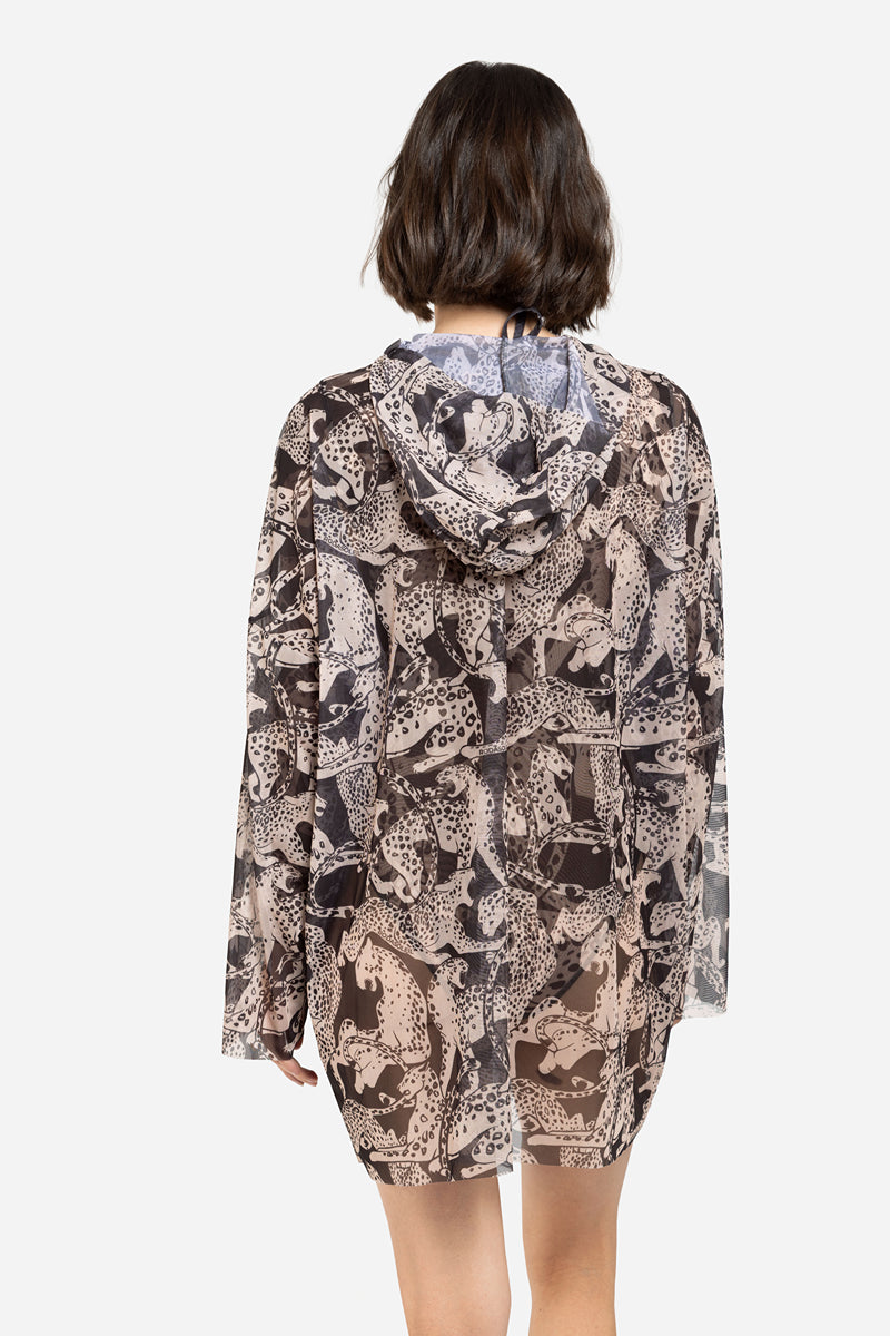 Oversize T-shirt with Hood “Wild Cat”
